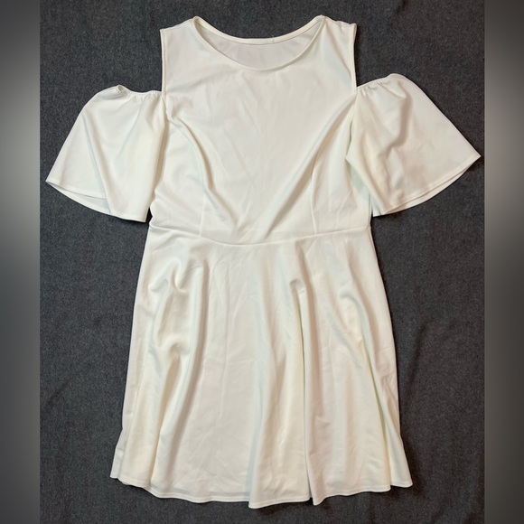 Lines of Harmony Open Shoulder A-Line Dress
